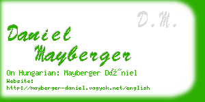 daniel mayberger business card